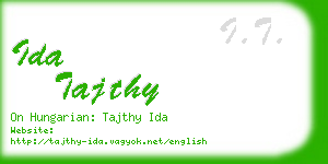 ida tajthy business card